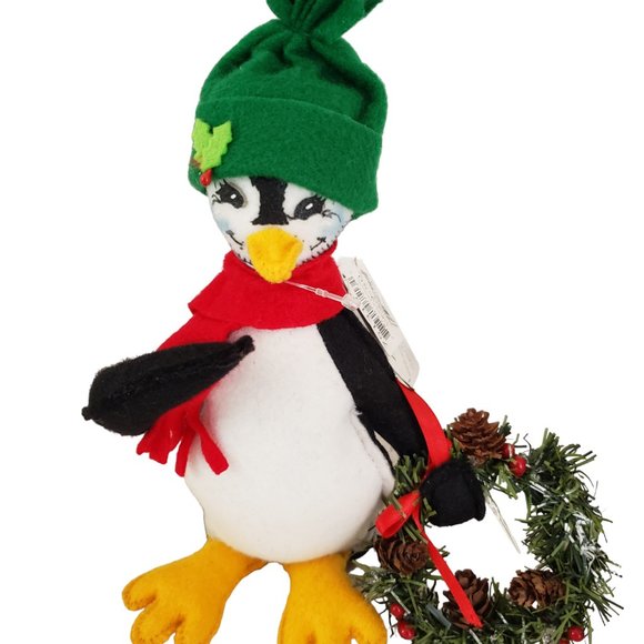 Annalee Doll Icicle Penguin With Wreath 2010 75th Anniversary Edition NWT - Picture 2 of 7